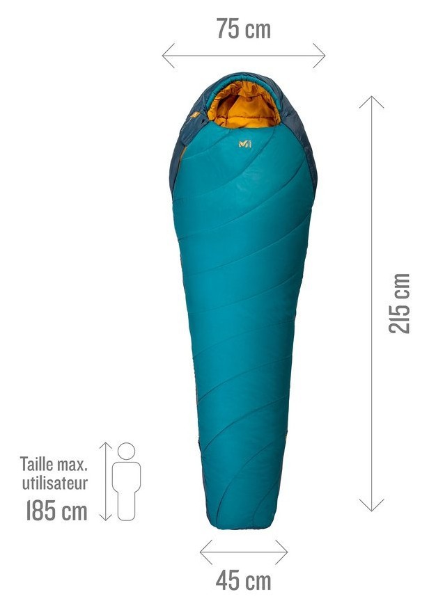 Мешок спальный Millet BAIKAL 1100 REG R 215 см Orion blue (MIC1071)
