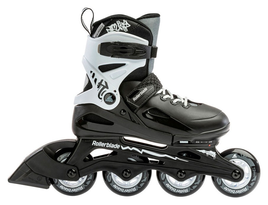 Роликовые коньки детские Rollerblade FURY 29-33 (185-210мм) Black/White (07067000)