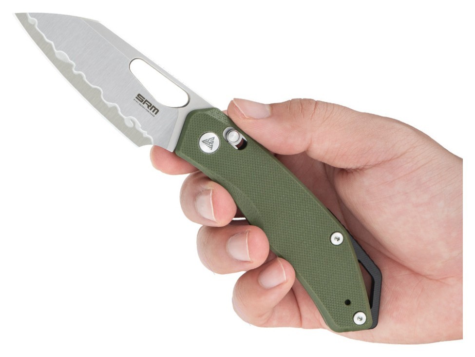 Нож складной SRM Cub 261M-GP2, зеленый