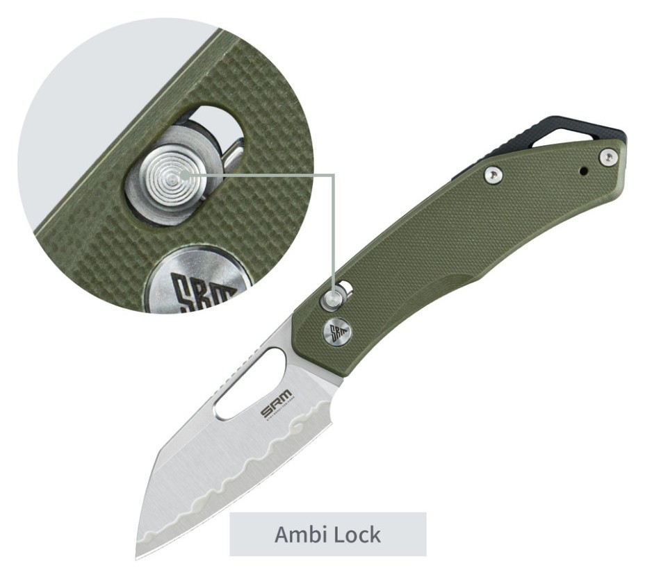 Нож складной SRM Cub 261M-GP2, зеленый