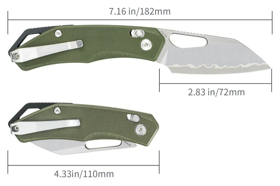 Нож складной SRM Cub 261M-GP2, зеленый