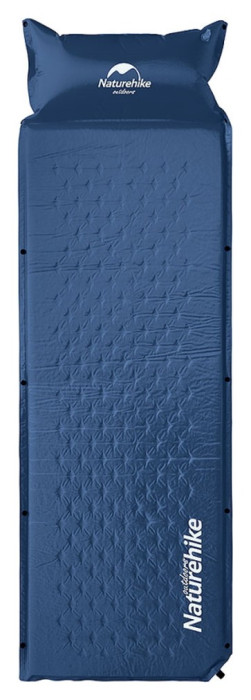 Килимок самонадувний з подушкою Naturehike NH15Q002-D, 25мм, блакитний, укр, укр