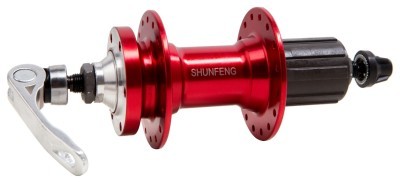 Втулка задняя под кассету 8/9/10 шв. Алюминий 32H 14G из QR пром. подшипник OLD-135мм красный SHUNFENG SF-A217R SF-A217R (повреждение ЛФП и металла)