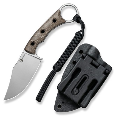 Ніж фіксований тактичний Civivi Midwatch, (8.6 см) N690 / Micarta коричневий