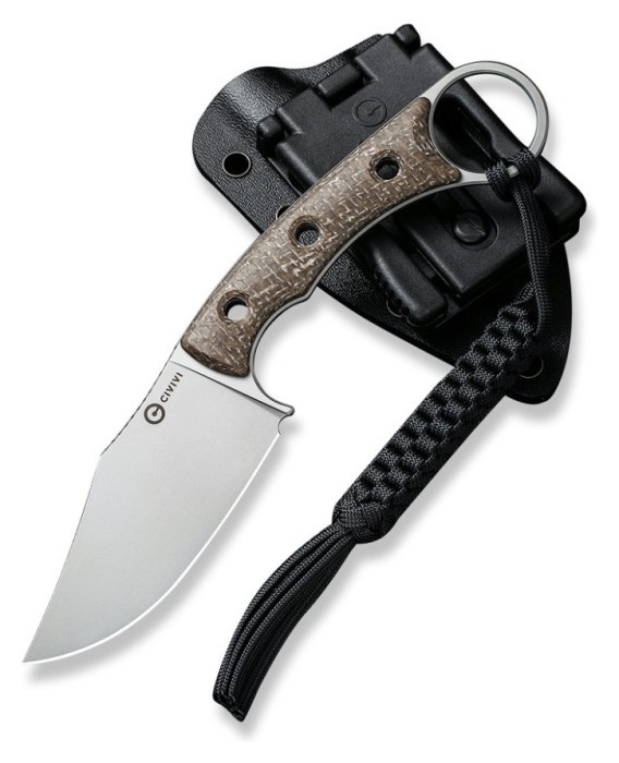 Ніж фіксований тактичний Civivi Midwatch, (8.6 см) N690 / Micarta коричневий