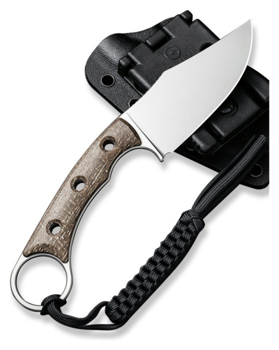 Ніж фіксований тактичний Civivi Midwatch, (8.6 см) N690 / Micarta коричневий