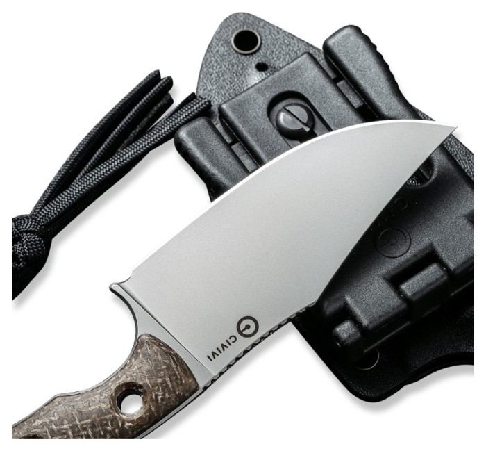 Ніж фіксований тактичний Civivi Midwatch, (8.6 см) N690 / Micarta коричневий, укр, укр