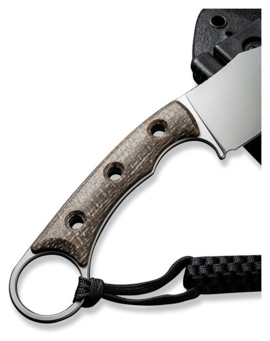 Ніж фіксований тактичний Civivi Midwatch, (8.6 см) N690 / Micarta коричневий, укр, укр