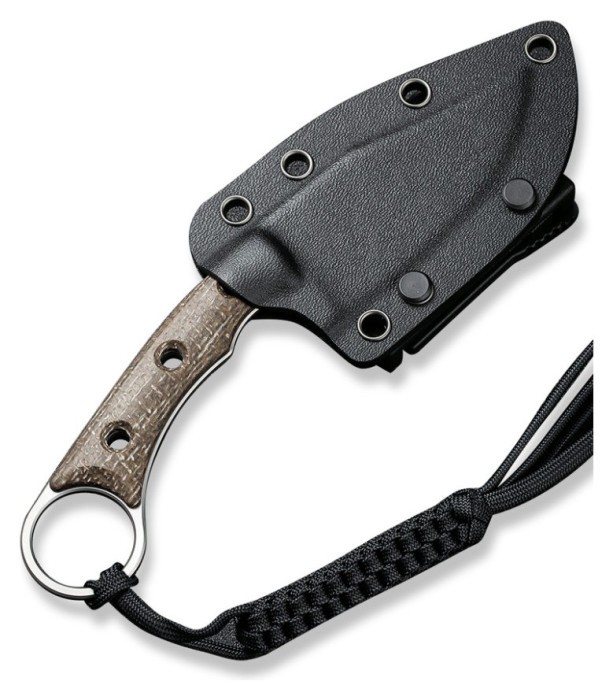 Ніж фіксований тактичний Civivi Midwatch, (8.6 см) N690 / Micarta коричневий, укр, укр