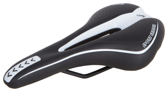 Седло с замком 270*140 мм VLT YF-1018 черно-белый