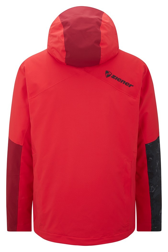Ziener куртка лыжная Trivor 2026 red-black foggy print 50