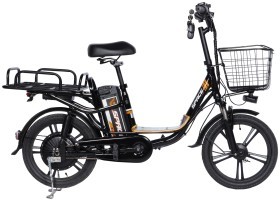 Велосипед з електроприводом 18&quot; AL SPACE eELDORADO DD FR рама-15&quot; 48B 20А*г 1000Вт чорно-помаранчевий 2026