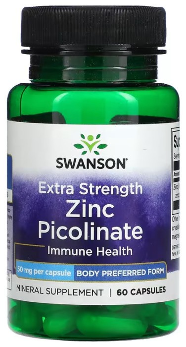 Extra Strength Zinc Picolinate Body Preferred Form 50mg - 60 caps