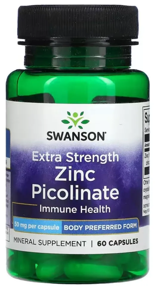 Extra Strength Zinc Picolinate Body Preferred Form 50mg - 60 caps