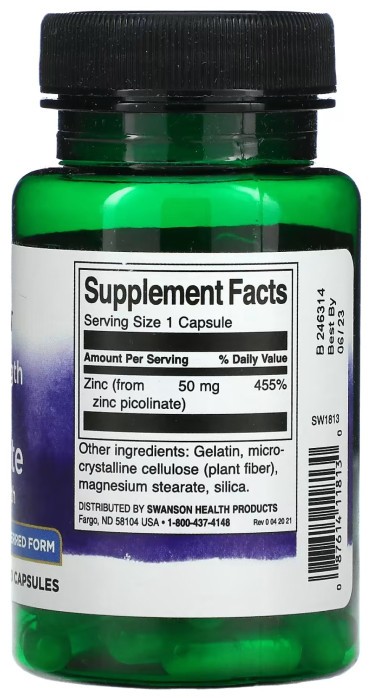 Extra Strength Zinc Picolinate Body Preferred Form 50mg - 60 caps