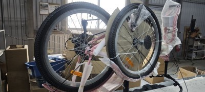 Велосипед уцененный ST 24" DAVI DAVI Vbr FR рама-14" розовый с черной покрышкой 2026