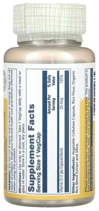 Vitamin D-2 25 mcg - 60 vcaps
