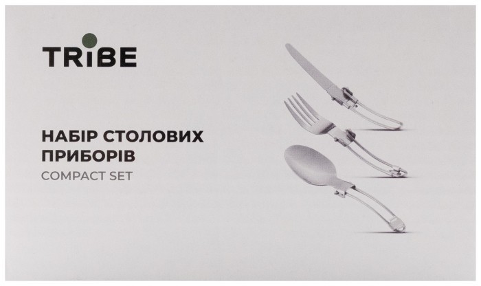 Набір столових приборів Tribe Compact Set сталевий T-FC-0021-metal, укр, укр
