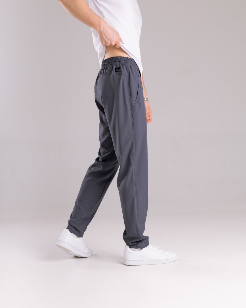 Однотонные базовые мужские брюки весна лето темно-серые Pobedov Aero