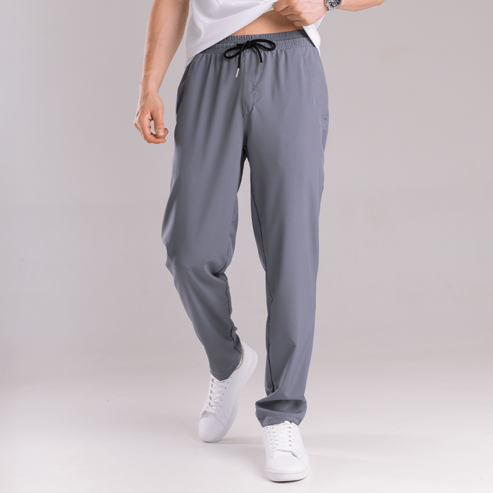 Однотонные базовые мужские брюки весна лето темно-серый антрацит Pobedov Aero