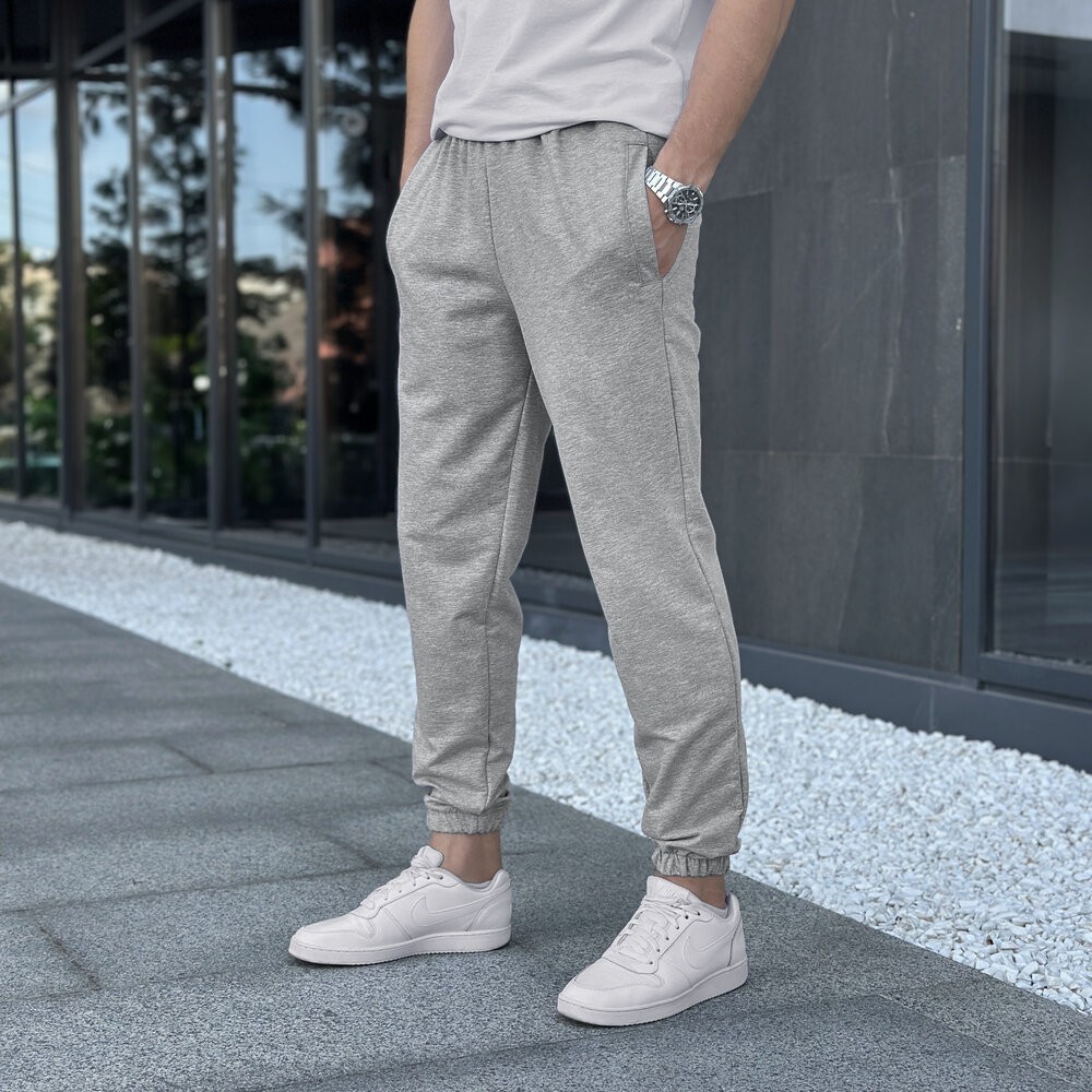 Чоловічі штани джогери з кишенями сірі Pobedov 95, укр, укр