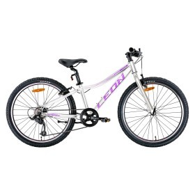 Велосипед 24&quot; Leon JUNIOR Vbr 2022 (белый с сиреневым) 