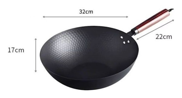 Стальной вок с ручкой Ø32 см GRILLI 777205