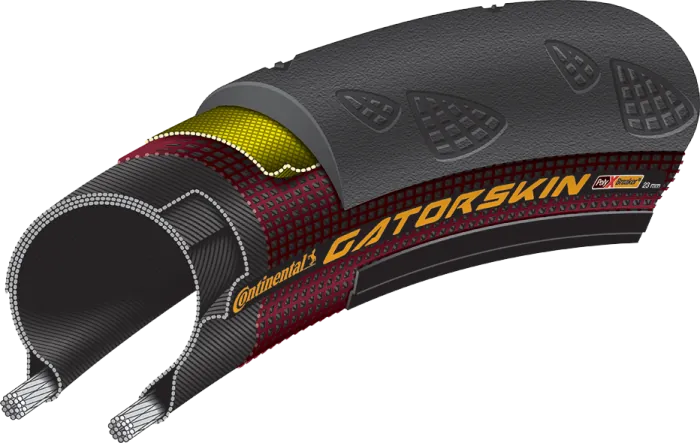 Покришка Continental Gatorskin -28 | / 700 x 25C, Чорна, не складна skin