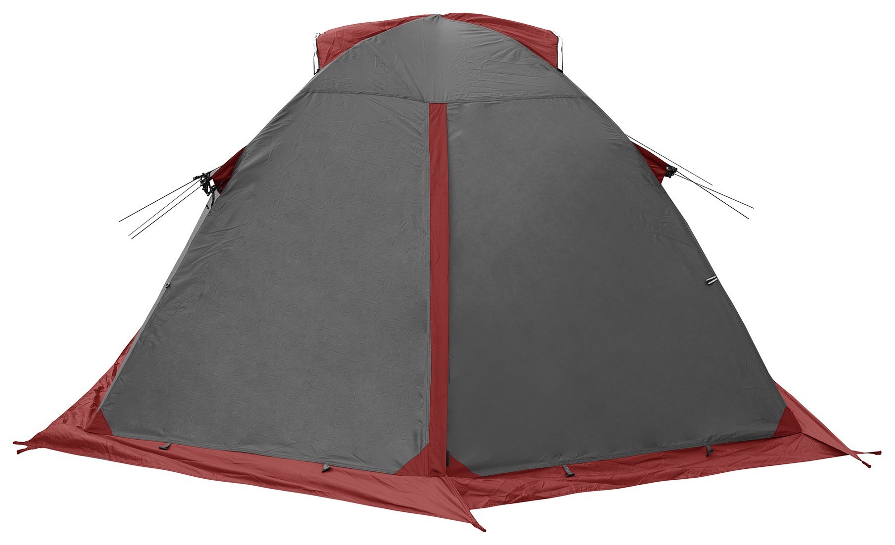 Палатка Tramp Cave 3 (V2) серая/красная (TRT-021)