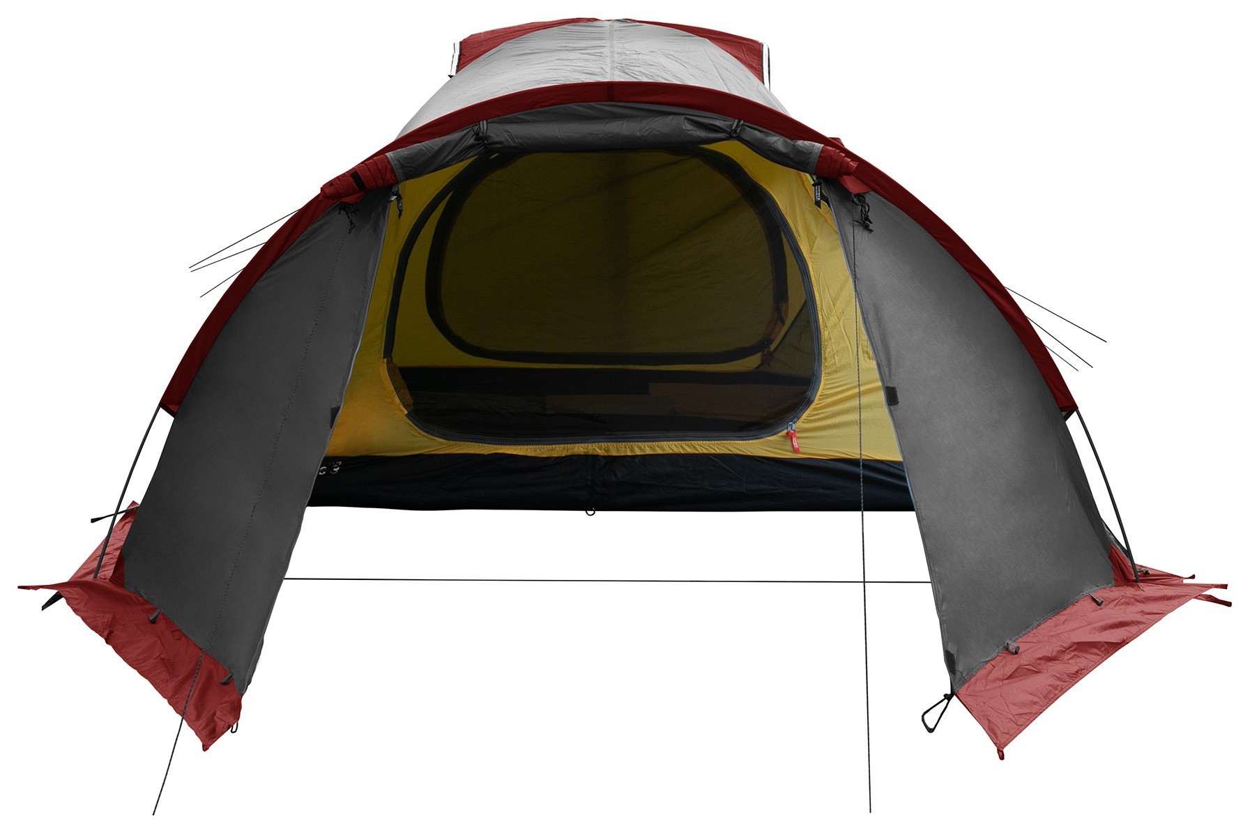 Палатка Tramp Cave 3 (V2) серая/красная (TRT-021)