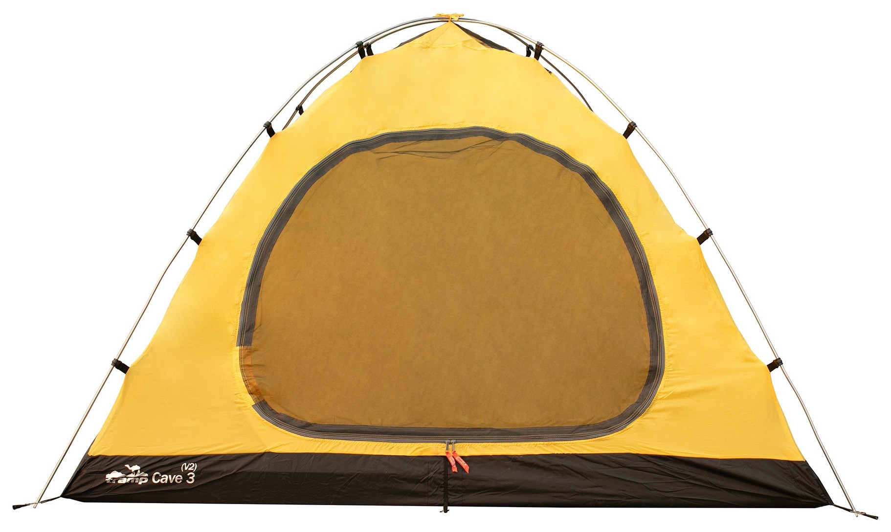 Палатка Tramp Cave 3 (V2) серая/красная (TRT-021)