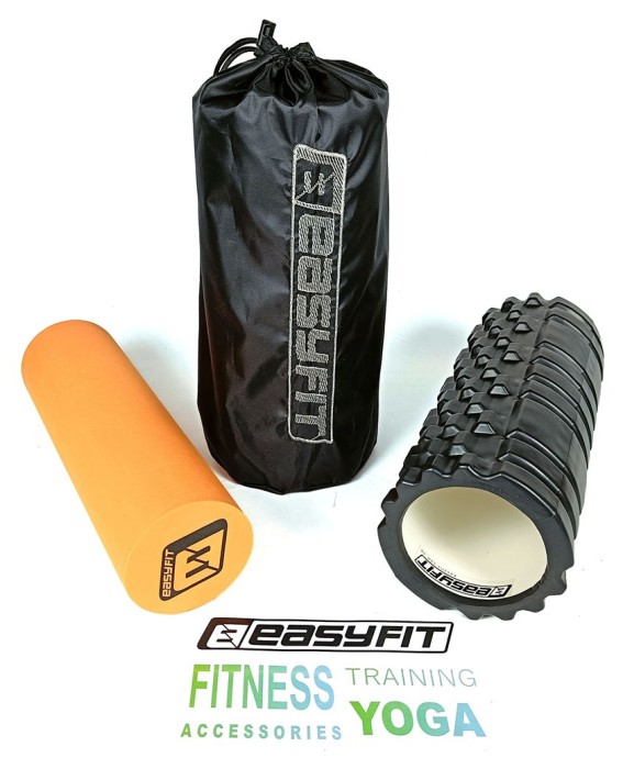 Масажний ролик EasyFit PRO Active 33 см подвійний