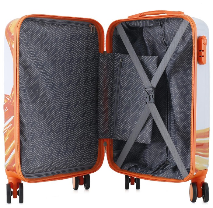 Валіза Semi Line 20" (S) White/Orange Print (T5655-1)