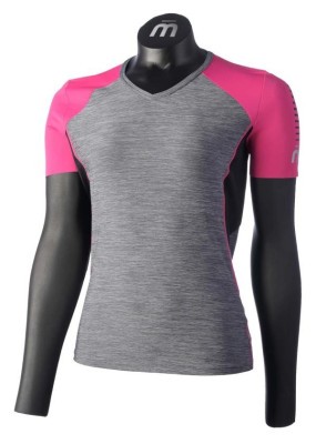 Футболка для бега MICO (MA03388) HALF SLVS V NECK SHIRT M1 TRAIL 2024