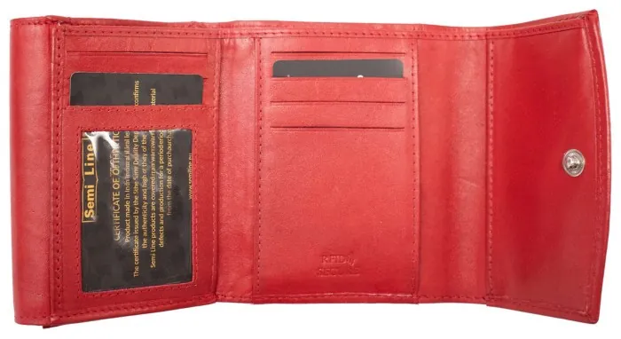 Гаманець жіночий шкіряний Semi Line RFID Red (P8274-2)