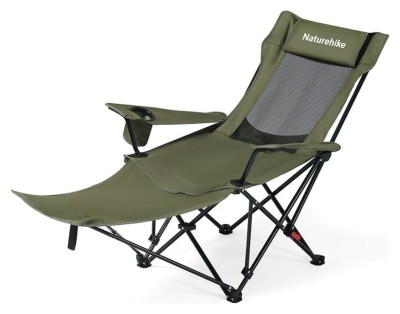 Кресло-шезлонг складной Naturehike CNK2550JJ023 Nightfall T05, сталь, оливковое
