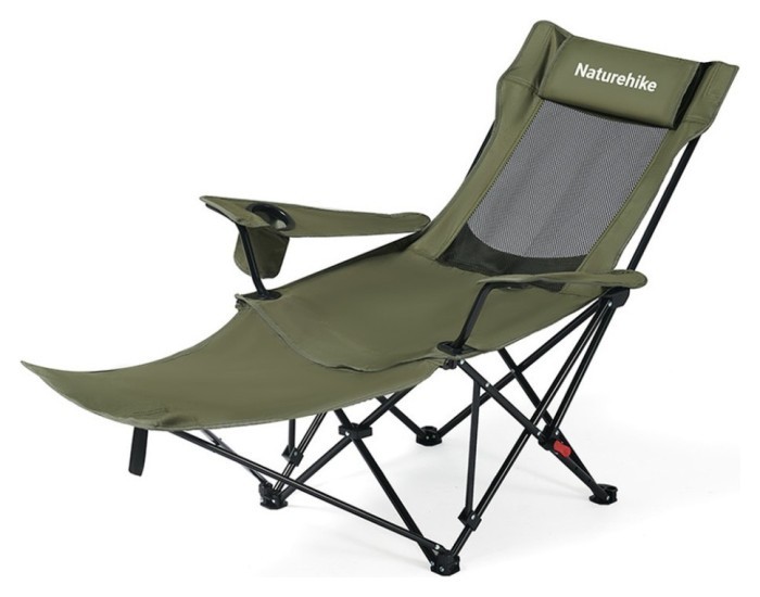 Кресло-шезлонг складной Naturehike CNK2550JJ023 Nightfall T05, сталь, оливковое