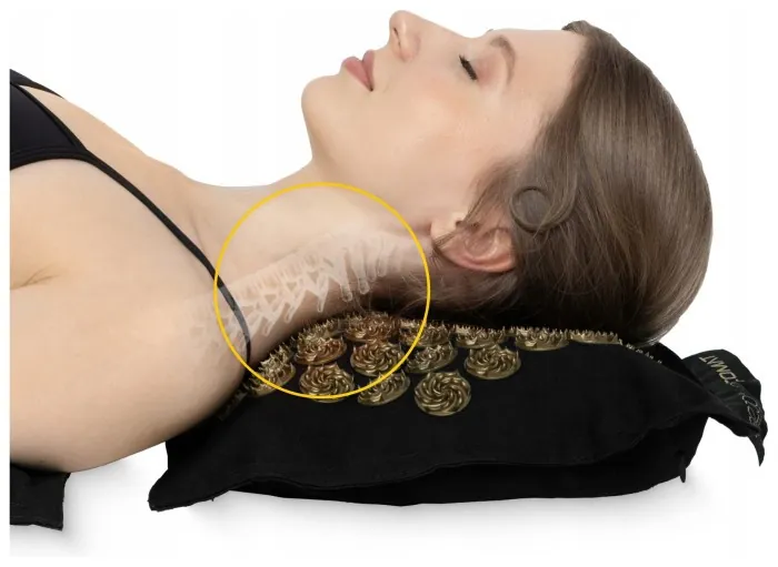 Коврик акупунктурный с подушкой 4FIZJO Eco Mat XL Аппликатор Кузнецова Black/Gold (P-5907739313591)