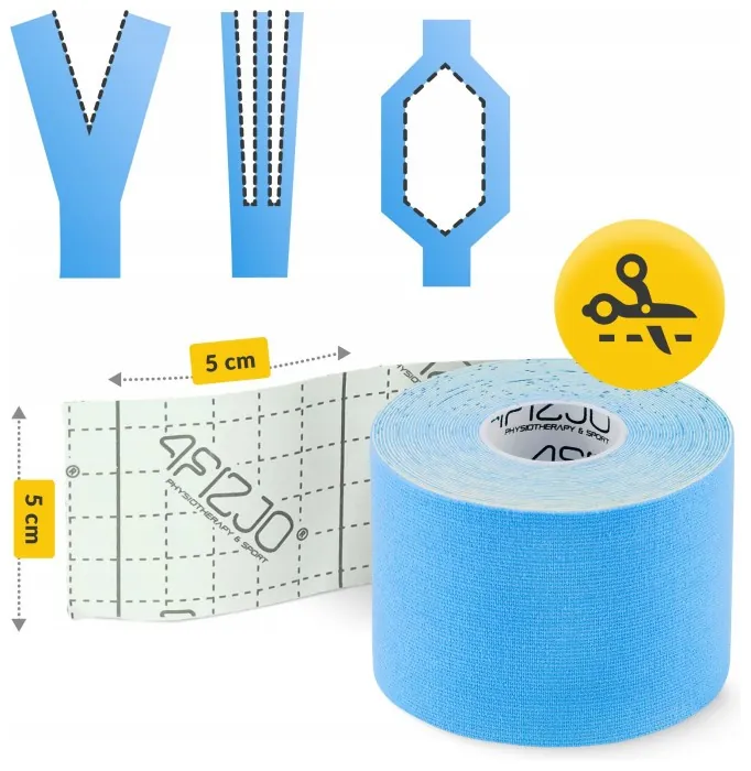 Стрічка кінезіологічна (кінезіо тейп) 4FIZJO 5 см x 5 м Sky Blue (P-5907739315991)
