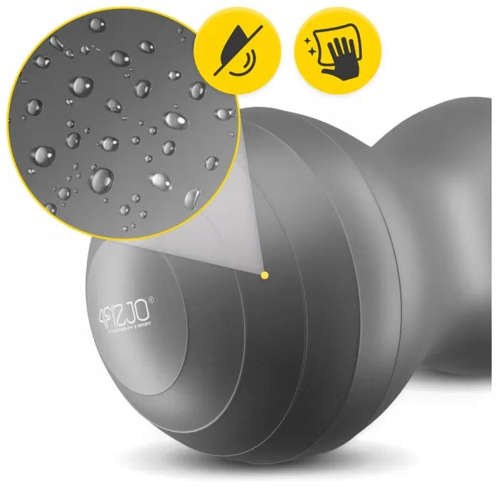 М'яч для фітнесу (арахіс) 4FIZJO Air Ball Peanut 45 x 90 см Anti-Burst Grey (P-5905973407175)