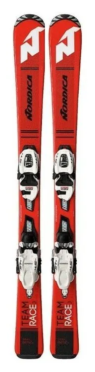 Лижі для підлітків комплект Nordica TEAM J RACE FDT+JR 4.5 110см Red/black (0A9164+0C9024MF) (110 см black, red)
