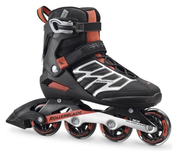 Роликові коньки для дорослих Rollerblade SPARK 80 42 (9US) 270мм Black/bright red (07849500 M26), укр