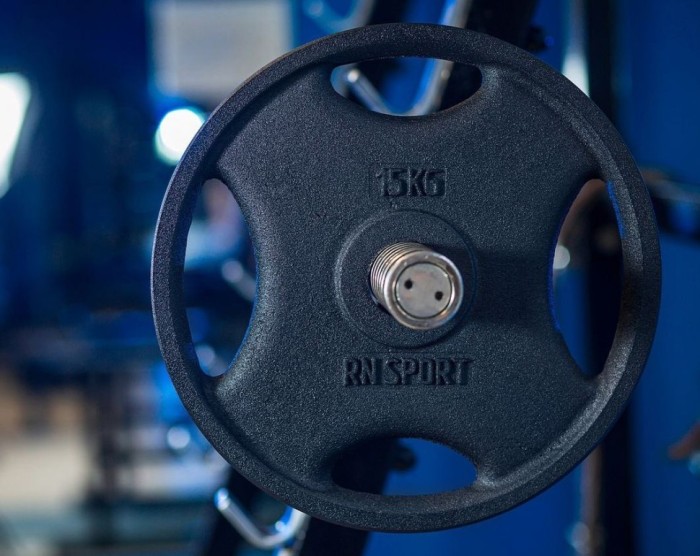 Блин RN-Sport 15 кг Ø51 мм для штанги с Quatro хватом. Черный