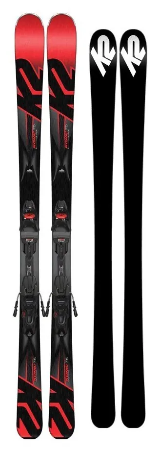 Лижі гірські комплект K2 KONIC 75+M2 10 TL COMPACT 163см Red/grey/black (10B0009.170.1+10B1014.170.1) (170 см red/black, red/grey)