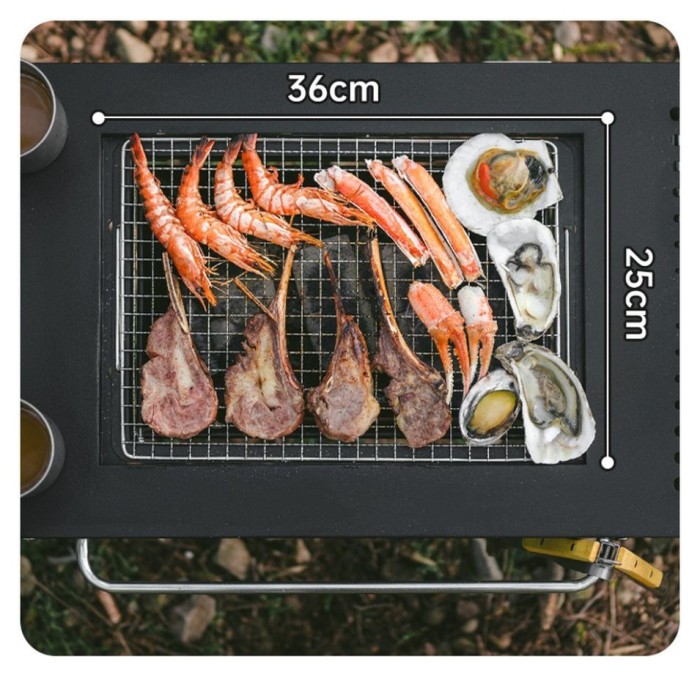 Стіл для барбекю сталевий Naturehike CNK2350CF018, чорний