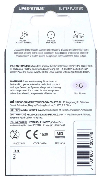 Lifesystems набор пластырей Blister Plasters