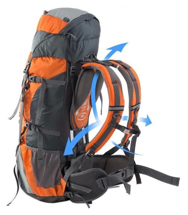 Рюкзак туристичний Naturehike NH70B070-B, 70 л + 5 л, помаранчевий