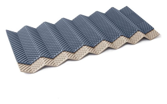 Килимок складаний IXPE Naturehike CNK2300DZ017, алюмінієва плівка, 200x65х2 см, темно-блакитний