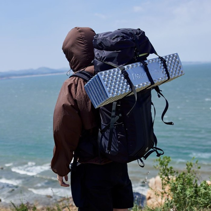 Килимок складаний IXPE Naturehike CNK2300DZ017, алюмінієва плівка, 200x65х2 см, темно-блакитний, укр, укр