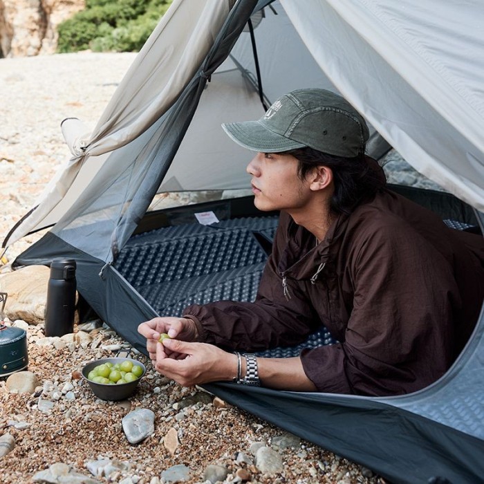 Килимок складаний IXPE Naturehike CNK2300DZ017, алюмінієва плівка, 200x65х2 см, темно-блакитний, укр, укр